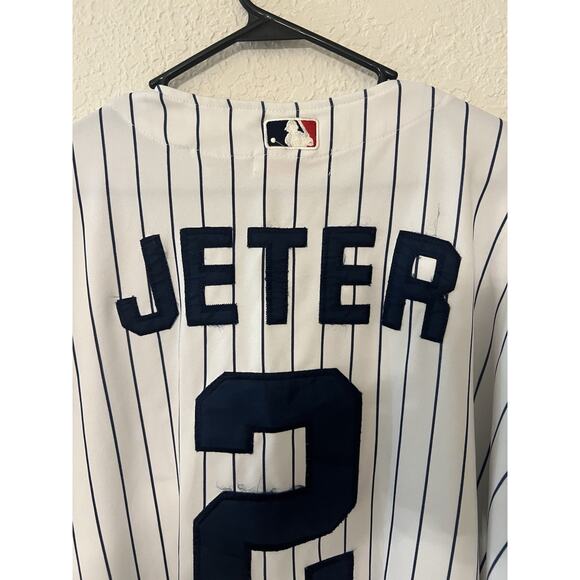 Mitchell’s & Ness New York Yankees Derek Jeter Stripped Jersey SZ 54 PLS Read - Picture 10 of 16